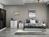 Minar Kale190 Yatak Odası Set 83 Beyaz Cam Kapak - 4