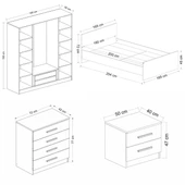 Minar Kale190 Yatak Odası Set 83 Beyaz Cam Kapak - 7