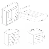 Minar Kale190 Yatak Odası Set 113 Beyaz thumbnail 7