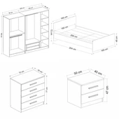 Minar Kale190 Yatak Odası Set 102 Beyaz thumbnail 7