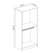 Minar Kale 210Cm 2 Bolme 2 Cek Gıyınme Dlp Beyaz thumbnail 2