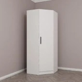 Minar Kale 210Cm 1K Köşe Dolap Beyaz thumbnail 2