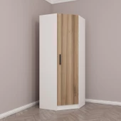 Minar Kale 210Cm 1K Köşe Dolap Pera Ceviz thumbnail 3