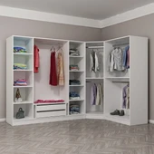 Minar Kale Zincir Köşe Düz Dolap 7K 2Ç -Beyaz 2+4+K7 thumbnail 2