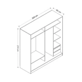 Minar Kale210 2K Sürgülü Dlp 220 Cm Byz Royal Mermer Dore - 6