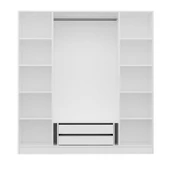 Minar Kale 180Cm Giyinme Dolabı 190 Lık - Beyaz thumbnail 1