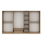 Minar Kale210 7 Bölmeli 2 Çek Giyinme Dolabı Dore thumbnail 5