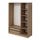 Minar Kale190 3 Bölmeli 2 Çek Giyinme Dolabı Dore thumbnail 2