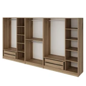 Minar Kale190 8 Bölmeli 4 Çek Giyinme Dolabı Dore thumbnail 6