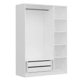 Minar Kale 135Cm Giyinme Dolabı 190 Lık - Beyaz thumbnail 3