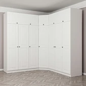 Minar Kale190 7 Kapaklı 4 Çek Köşe Dolap + Yüklük Byz Mebran thumbnail 3