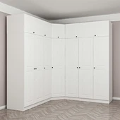 Minar Kale190 7 Kapaklı 4 Çek Köşe Dolap + Yüklük Byz Mebran thumbnail 5