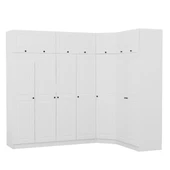 Minar Kale190 7 Kapaklı 2 Çek Köşe Dolap + Yüklük Byz Mebran thumbnail 7