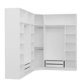 Minar Kale190 8 Kapaklı 4 Çek Köşe Dolap + Yüklük Byz Mebran thumbnail 6