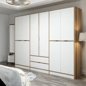 Minar Elina 6 Kapaklı Dolap-Dore-Beyaz thumbnail 3