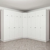 Minar Kale190 9 Kapaklı 4 Çek Köşe Dolap + Yüklük Byz Mebran thumbnail 1