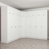 Minar Kale210 9 Kapaklı 4 Çek Köşe Dolap + Yüklük Byz Mebran thumbnail 5