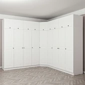 Minar Kale210 9 Kapaklı 4 Çek Köşe Dolap + Yüklük Byz Mebran thumbnail 3