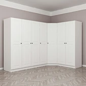 Minar Kale190 7 Kapaklı 2 Çek Köşe Dolap Byz Mebran thumbnail 3