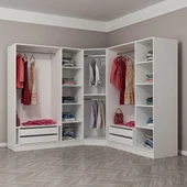 Minar Kale190 7 Kapaklı 4 Çek Köşe Dolap Byz Mebran thumbnail 4