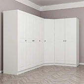 Minar Kale210 7 Kapaklı 2 Çek Köşe Dolap Byz Mebran thumbnail 5