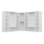 Minar Kale Zincir 9K 4 Aynalı 4Ç Köşe Dolap Beyaz 4+K+4 thumbnail 6