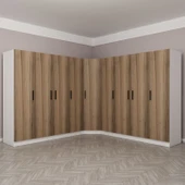 Minar Kale Zincir 9K 4Ç Köşe Dolap Pera Ceviz 4+K+4 thumbnail 1