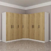 Minar Kale Zincir 7K 4Ç Köşe Dolap Pera Ceviz 3+K+3 thumbnail 1