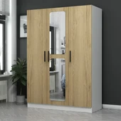 Minar Kale Zincir 3K 1 Aynalı 2Ç Dolap Pera Ceviz thumbnail 1