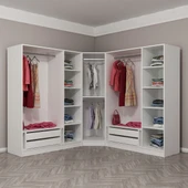 Minar Kale Zincir 7K 4Ç Köşe Dolap Pera Ceviz 3+K+3 thumbnail 2