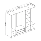 Minar Kale 5 Kpk 2 Çek Dolap-Beyaz Antr thumbnail 8