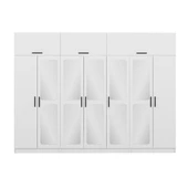 Minar Kale 7 Kapak 5 Aynalı 2 Çek Dolap & Yüklük Beyaz thumbnail 4