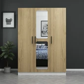 Minar Kale Zincir 3K 1 Aynalı 2Ç Dolap Pera Ceviz thumbnail 3