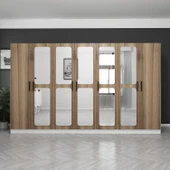 Minar Kale Zincir 7K 5 Aynalı 2Ç Dolap Pera Ceviz 2+2+3 thumbnail 1