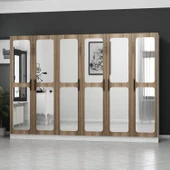 Minar Kale Zincir 6K 6 Aynalı 2Ç Dolap Pera Ceviz 2+4 thumbnail 5