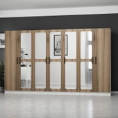 Minar Kale Zincir 7K 5 Aynalı 2Ç Dolap Pera Ceviz 2+2+3 thumbnail 5