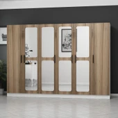 Minar Kale Zincir 6K 4 Aynalı 2Ç Dolap Pera Ceviz 2+4 thumbnail 5