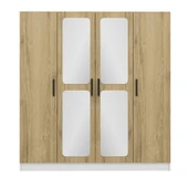 Minar Kale Zincir 4K 2 Aynalı 2Ç Dolap Pera Ceviz thumbnail 5