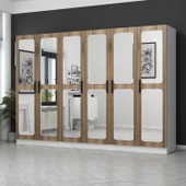 Minar Kale Zincir 6K 6 Aynalı 2Ç Dolap Pera Ceviz 2+4 thumbnail 3