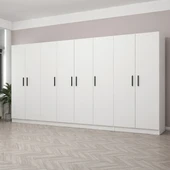 Minar Kale Zincir Dolap 8 Kapılı-Beyaz 2+4+2 thumbnail 3