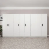 Minar Kale Zincir Dolap 8 Kapılı-Beyaz 2+4+2 thumbnail 1