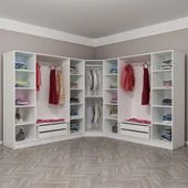 Minar Kale Zincir Köşe Düz Dolap 9K 4Ç -Beyaz 4+4+K7 thumbnail 4