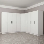 Minar Kale Zincir Köşe Düz Dolap 9K 4Ç -Beyaz 4+4+K7 thumbnail 3