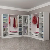 Minar Kale Zincir Köşe Düz Dolap 9K 4Ç -Beyaz 4+4+K7 thumbnail 2