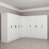 Minar Kale Zincir Köşe Düz Dolap 9K 4Ç -Beyaz 4+4+K7 thumbnail 5