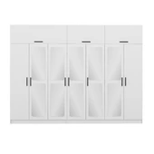 Minar Kale 7 Kapak 5 Aynalı 4 Çek Dolap & Yüklük Beyaz thumbnail 4