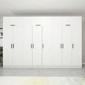 Minar Kale 8 Kapaklı 4 Çek Dolap Ve Yüklük Beyaz thumbnail 2