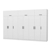 Minar Kale 8 Kapaklı 4 Çek Dolap Ve Yüklük Beyaz thumbnail 6