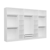 Minar Kale 8 Kapak 4 Aynalı 2 Çek Dolap & Yüklük Beyaz - 4