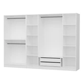 Minar Kale 190Cm 6 Bolme 2 Cek Gıyınme Dlp Beyaz thumbnail 6